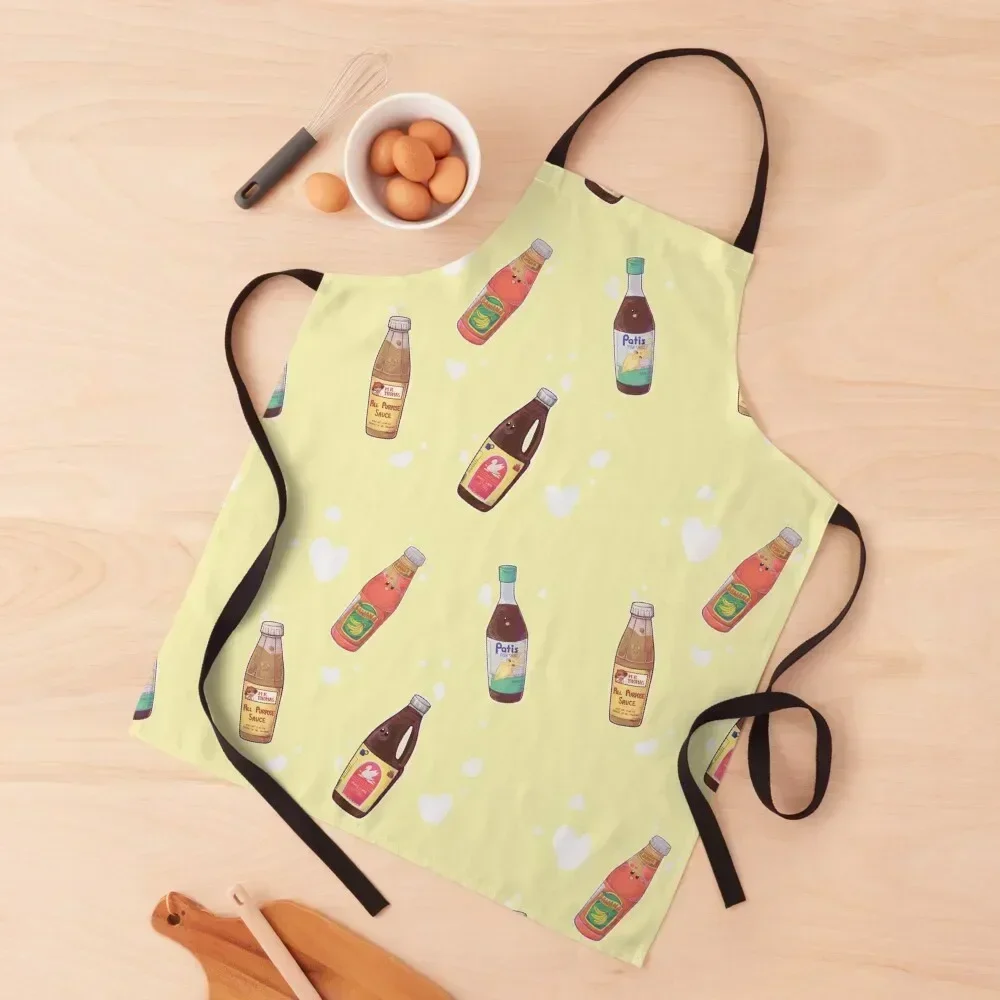 

Filipino Sauces! Apron Barista restaurant accessories Trim Cloth Apron