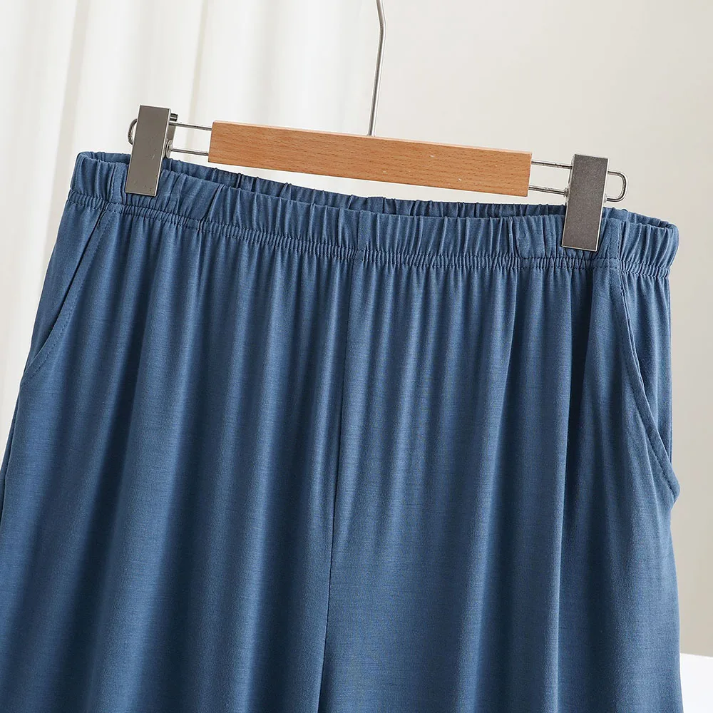 Pantalones cortos de pijama de algodón para hombre, ropa de dormir cómoda, fina, informal, deportiva, verano, 2024