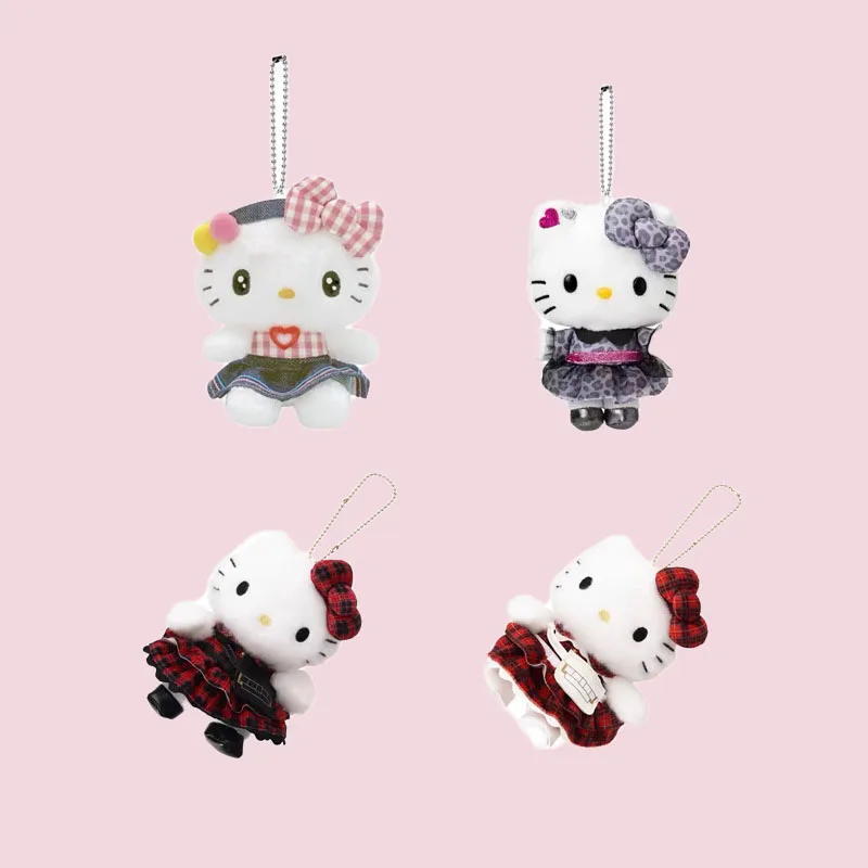 

Kawaii мультфильм леопардовый принт Hello Kitty плюшевые игрушки брелок креативный периферийный рюкзак кулон украшение для девочки Рождественский подарок