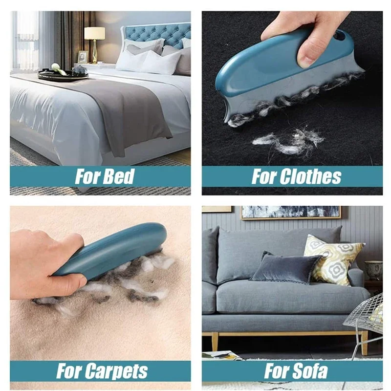 Lint Hair Remover Brush Cleaning Sofa Fabric Dust Pet Cat Dog Portable Efficient Hair For Detailer Furniture Carpets Bed Clothes