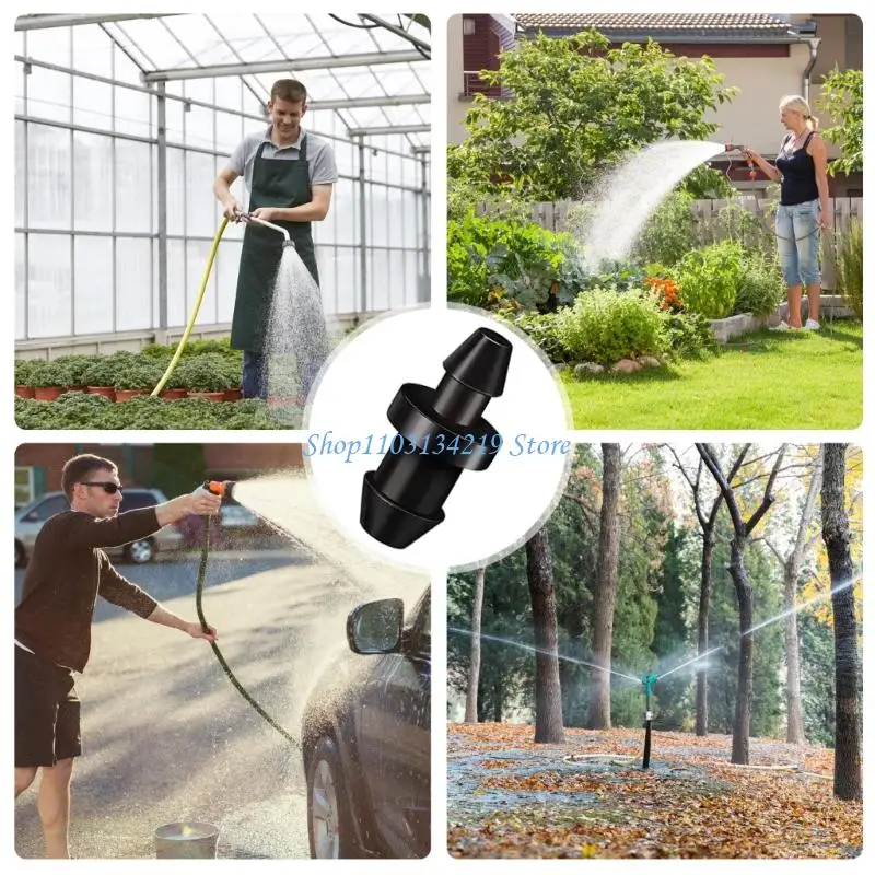 N5KC Pack of 100 Barbed Hose End Stoppers for Drop Irrigation Systems Permanent Rubber Outlets Impermeable Garden Watering