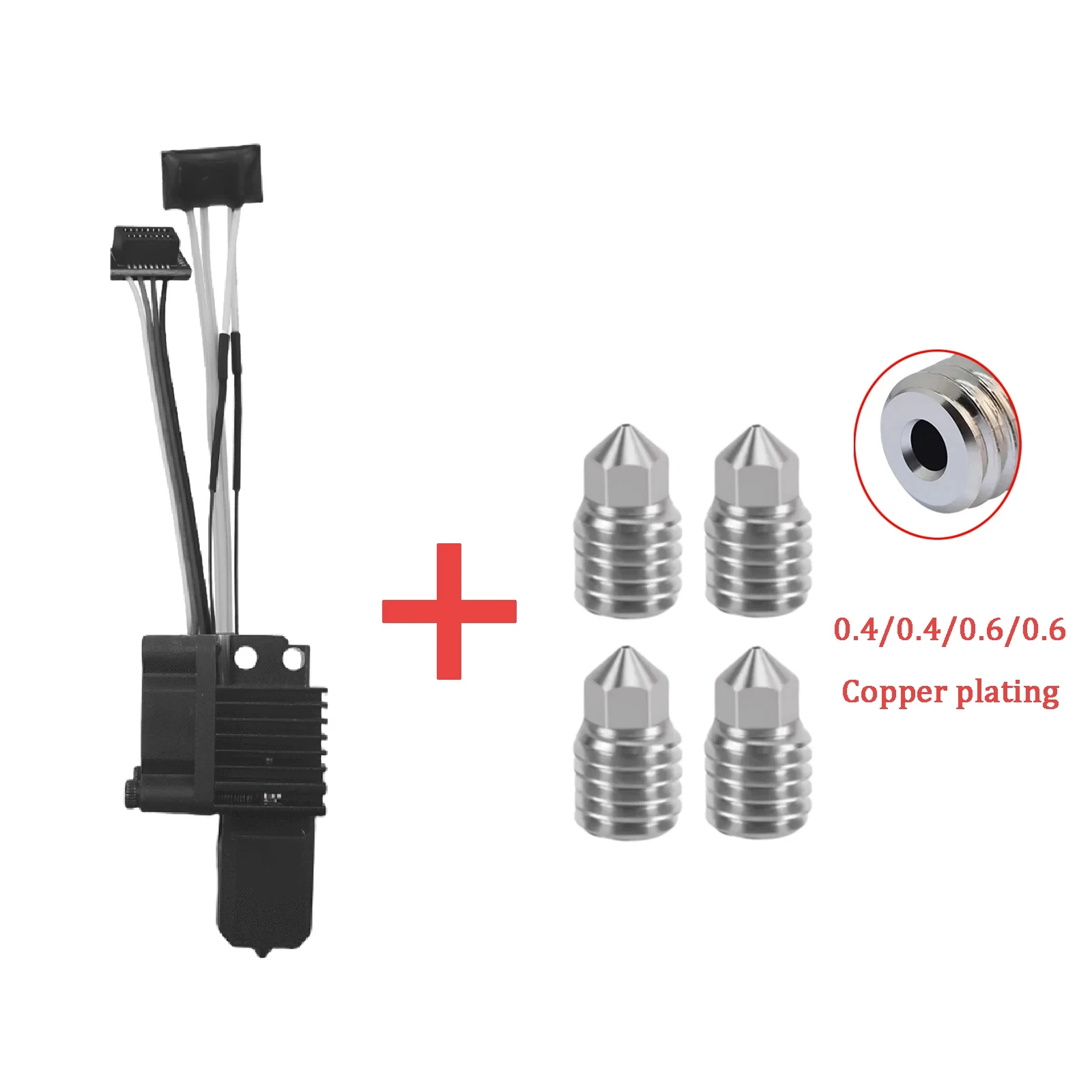 Komplette Hotend-Baugruppe Hotend für Bambu Lab X1 X1C P1P P1S mit Lüfter Upgrade 2.0 mit Düse Complete Bamboo Lab X1 Carbon