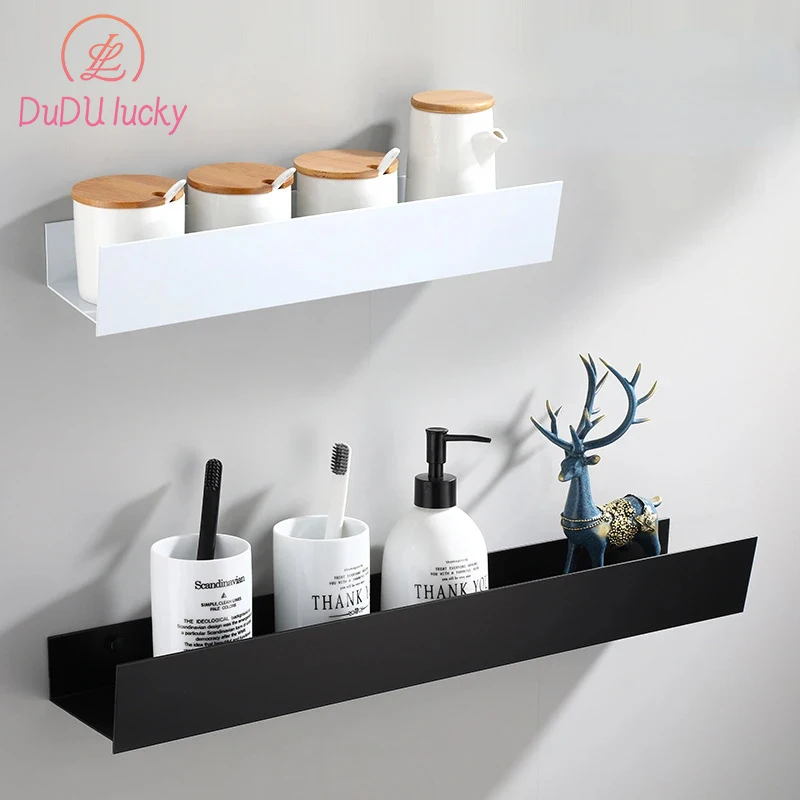 Bathroom storage rack, non perforated storage rack, bathroom shelves，Metal Bathroom Shelf Wall，Shelf Toilet Kitchen Storage Rack