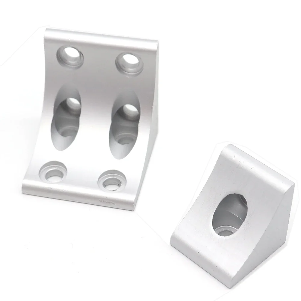 Customized 2/4/8 hole L type 90 Degree Angle Bracket Connection For 3030/4040/4545/5050/6060/8080 Aluminum Profile 6063T-5