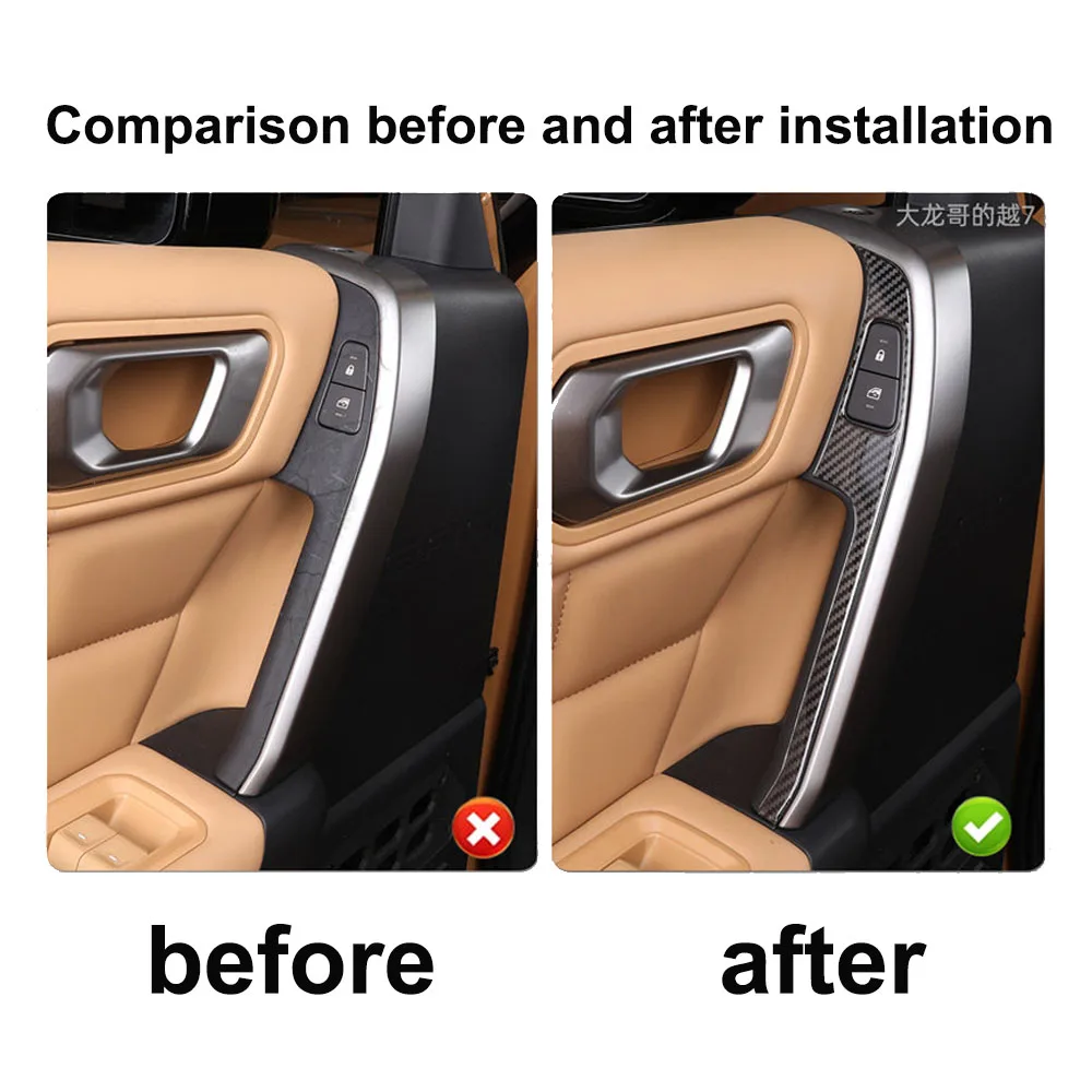 4 Pcs Suitable For GAC XT80 Yue7 Interior Door Handle Decorative Sticker Automotive Modification Parts Inner Door Handle Patch