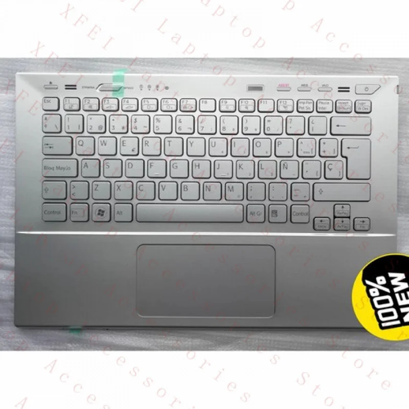 F Palmrest SP Teclado retroiluminado Touchpad plateado para Sony VAIO SVS131 SVS13