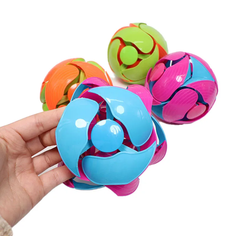 2PCS manual throwing children\'s plastic pressure reducing props dual color deformable ball parent-child pressure reducing props