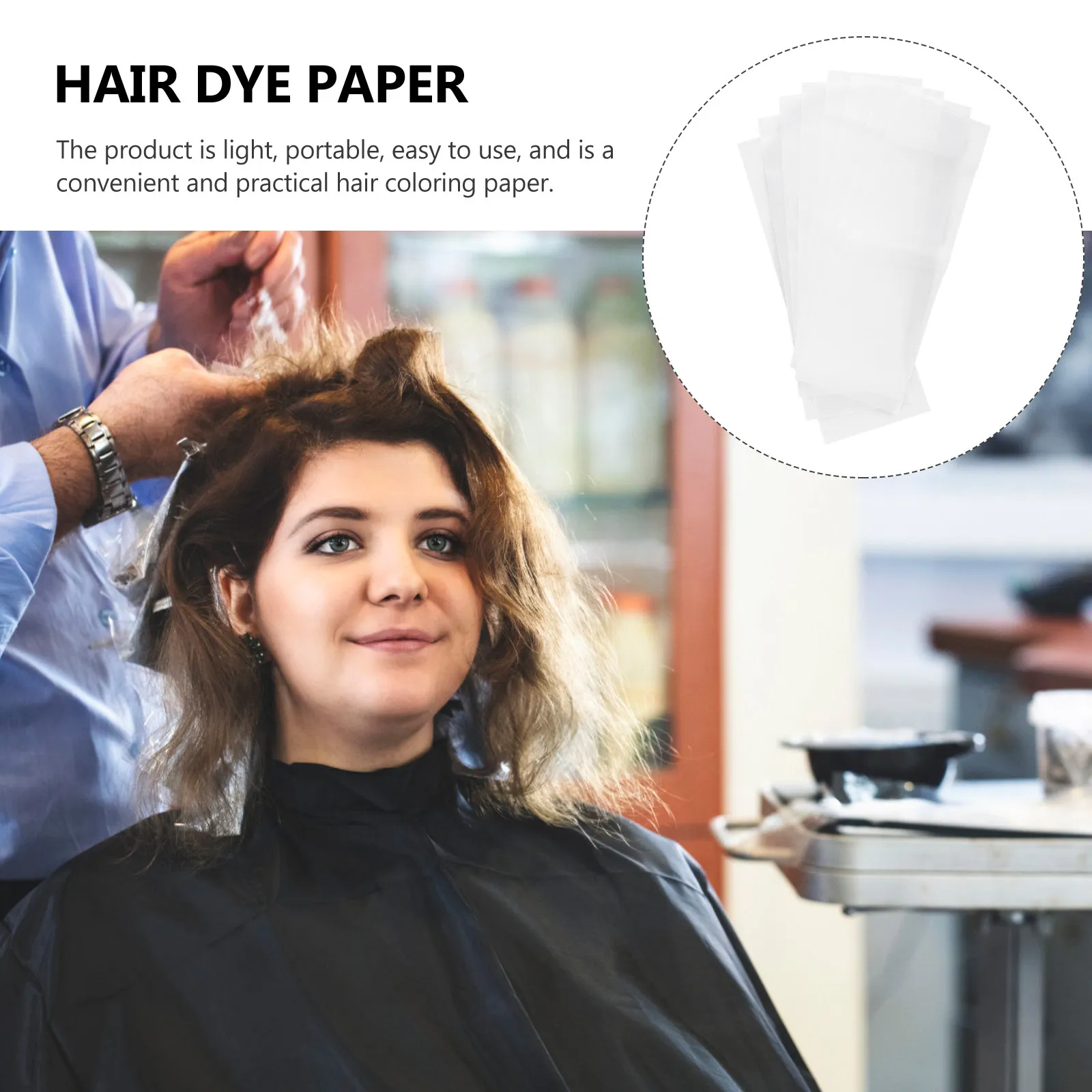 50Sheets Hair Coloring Paper Professional Salon Hair Dye Paper Strips Prevent Color Mixing Absorb Excess Perm Solution