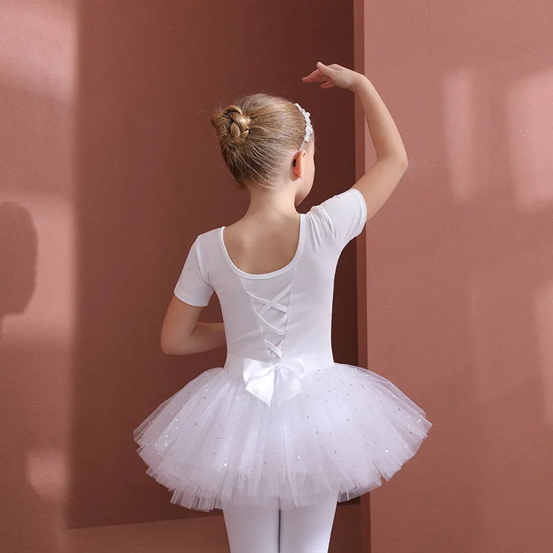 Justaucorps de ballet fille avec jupe ensemble de justaucorps de ballet pour tout-petits-jupe tutu multicolore et justaucorps pour cours de danse (jupe détachable)