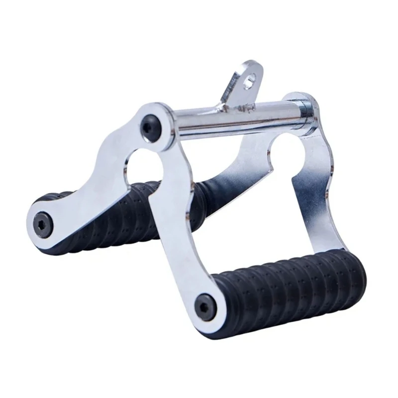 Folding Double D Row Handle Grip V Shaped Rowing Rod Ergonomic Gym Pulley Grip Home Gym Cable Machine Grip Easy to Use