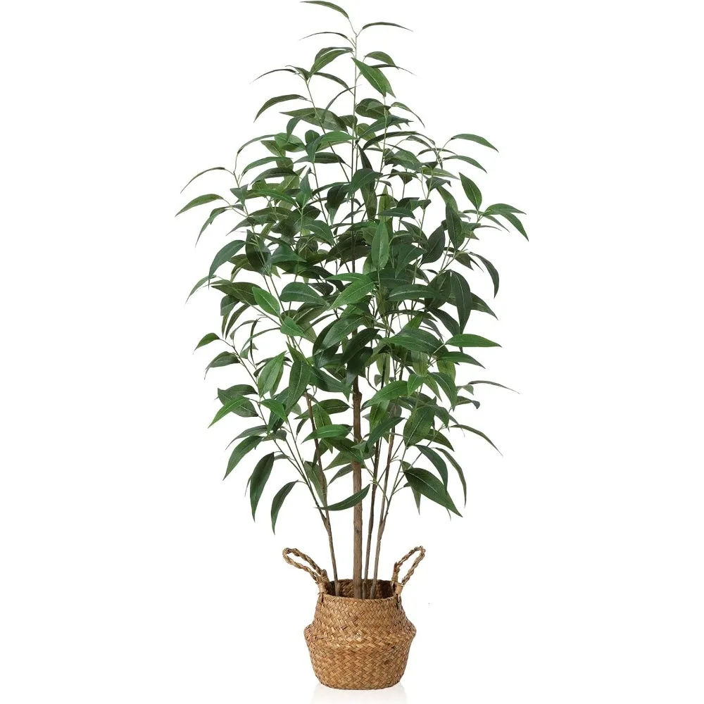 

Artificial Eucalyptus Tree, 4Ft Tree Fake Plant in Pot for Home and Office Decor, Potted Faux Plants Tall Artificial Trees