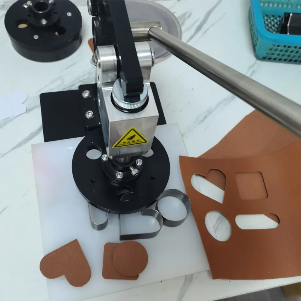 Leather Cutting Machine Manual Die Cutter Leather Embosser Hand Press Mold Tool DIY Faux Leathercraft Paper Fabric Projects