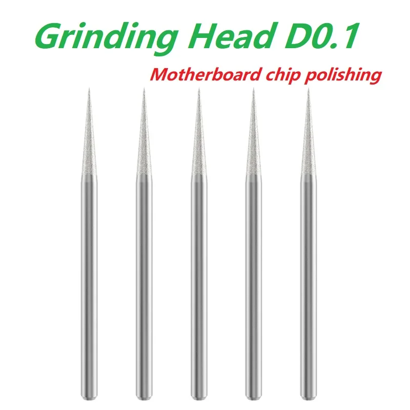K-Tip Diamond Cutting Burr D01 Polishing Needle Set Hard Wear Resistant IC Chip Grinding Tool Mobile Motherboard Repair