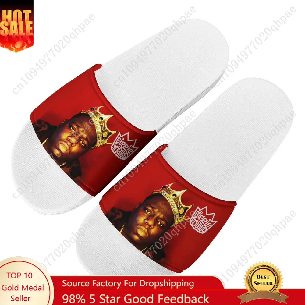 

Тапочки Notorious B.I.G, домашние сандалии для ванной комнаты, водная обувь, мужские и женские подростковые домашние бедные сандалии, летние тапочки по индивидуальному заказу