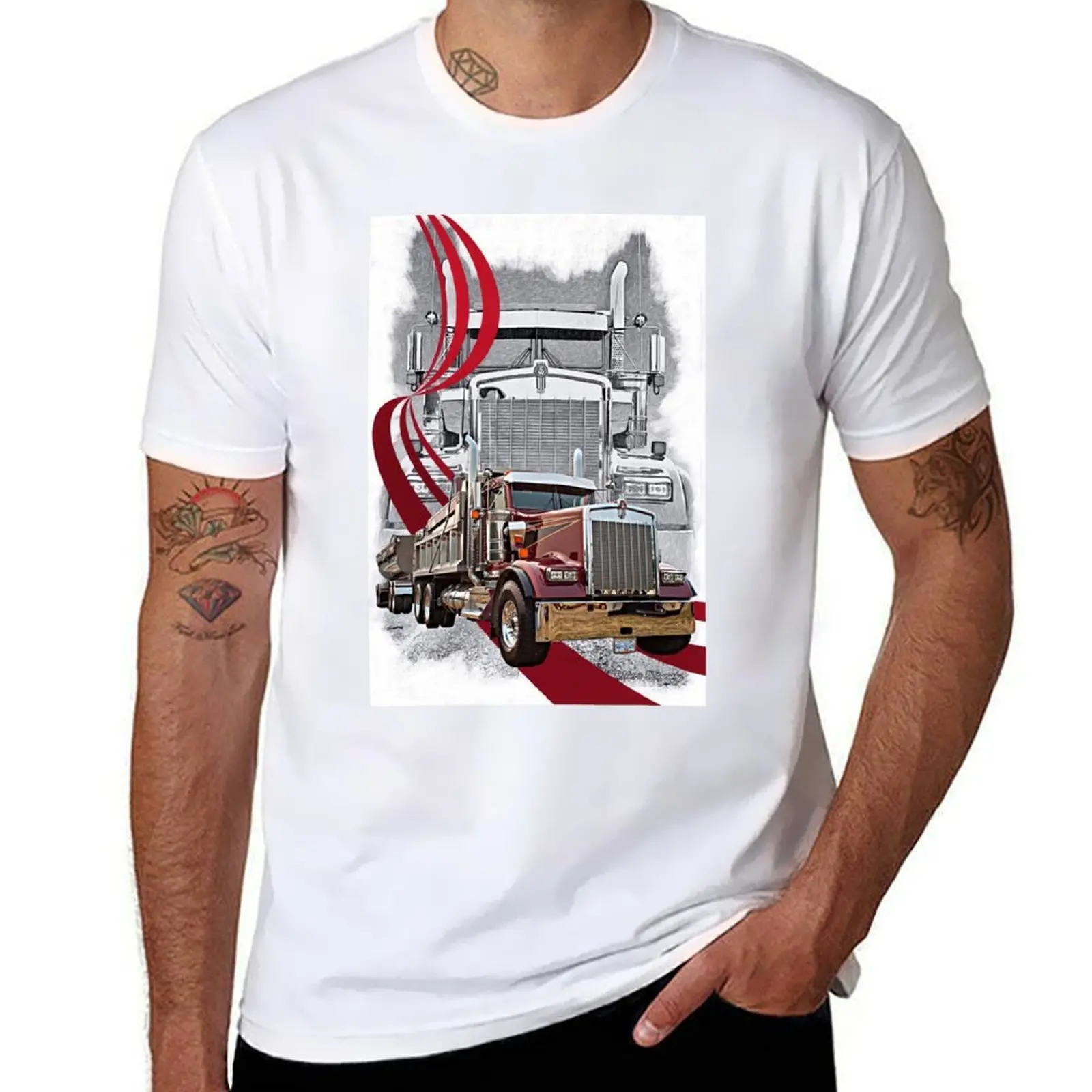 

Kenworth end dump T-Shirt man t shirt heavy cotton t shirts for man pack cotton T-Shirt