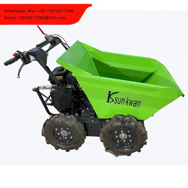 Chinese Manufactures Crawler Tracked Barrow Heavy Duty Powered Garden Electric Wheelbarrow Motor