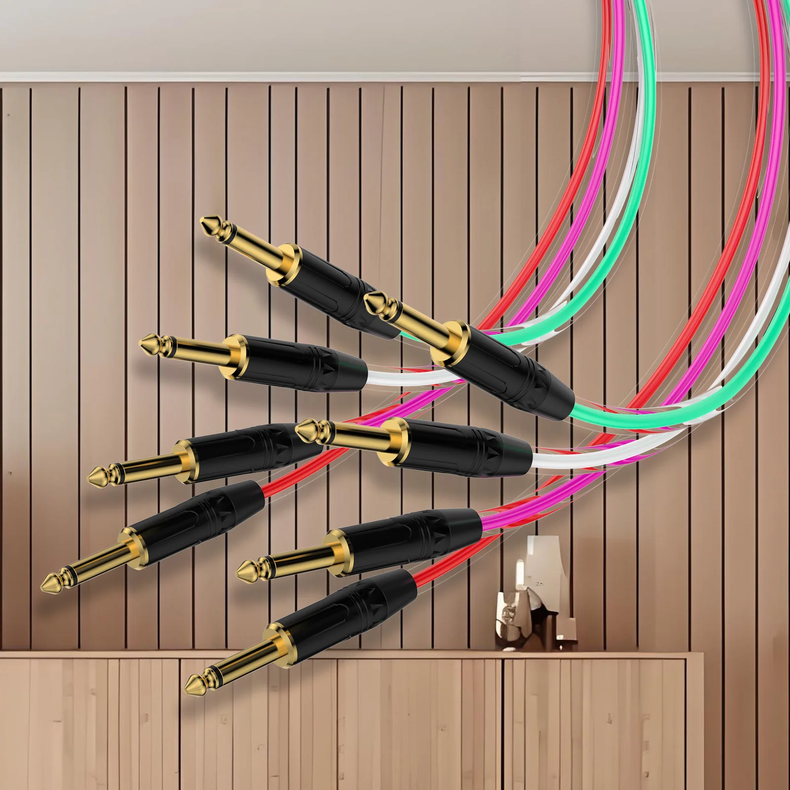 6.35MM 1/4'' Jack Cable Male To Male Professional Multi-Media Snake Audio Extension Cord 2 4 6 8 12 16 Channel 6.5MM Cable