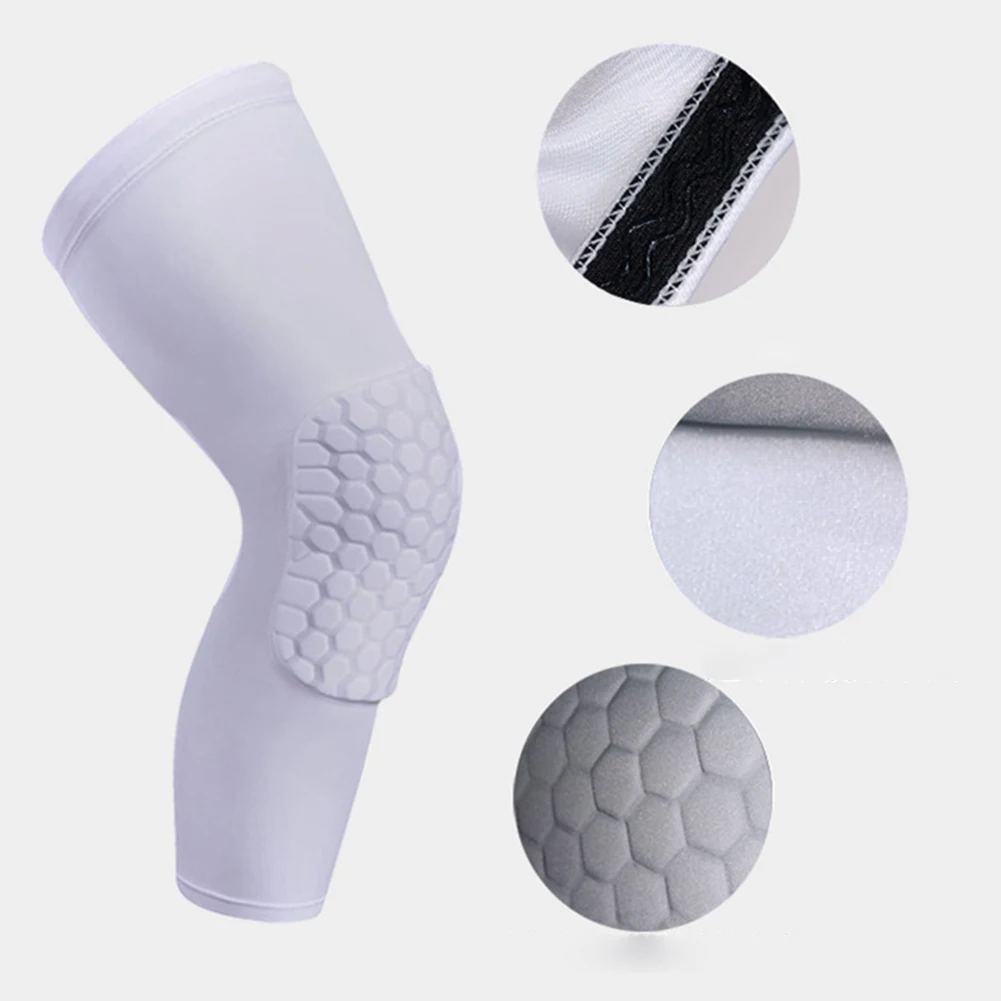 Honeycomb Basketball Sport Kneepad para homens, compressão de futebol, mangas de perna, protetor de joelho de voleibol