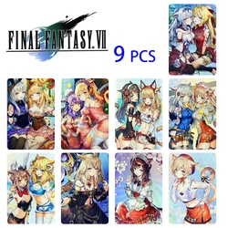 9 pz/set Final Fantasy Bronzing Collection Card giocattoli per bambini Tifa personaggi Anime carta da gioco da tavolo fatta in casa regalo di compleanno di natale