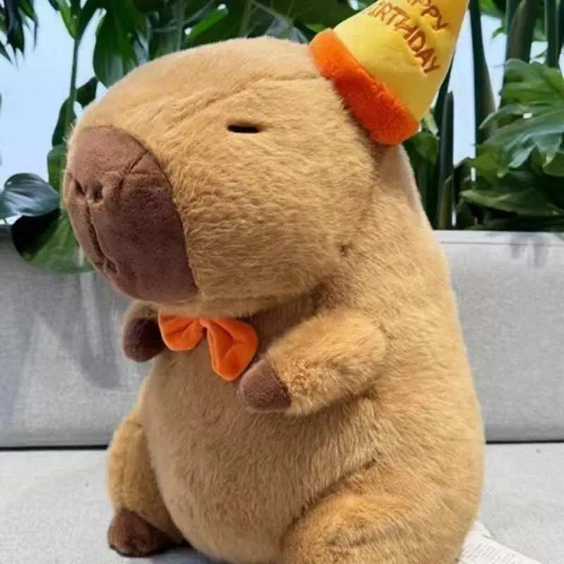 Capybara Plush Toy Set Mommy with 4 Little Capibaras Capibala Plushie Dolls Stuffed Animal Pillow Turtle Backpack Car Decor