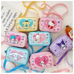 Modna torba na ramię Sanrio Kuromi Cinnamoroll My Melody wzór kreskówkowy portmonetka letnie torby dziecięce