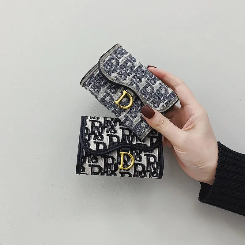 Diebstahlsichere und antimagnetische Kartentasche für Damen, kurze Geldbörse mit großem Fassungsvermögen, Organ und mehreren Schlitzen