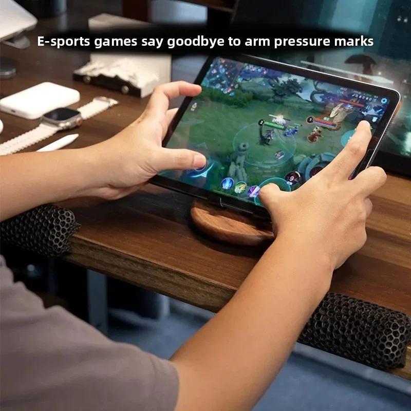 Ergonomic 3D Printed Elbow Support Pad Desk Edge Arm Rest Cushion Pressure-Relief Armrest Pad for Long Sessions Computer Gaming