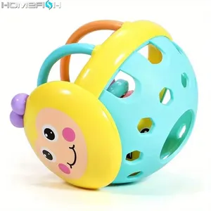 1 pc 10cm Baby toy Get Ball Bendy Baby Walker Chocalhos Develop Intelligence Ball 0-12 Months Plastic Bell Plastic Doll 12 main sales toy baby 0 12 months - №1