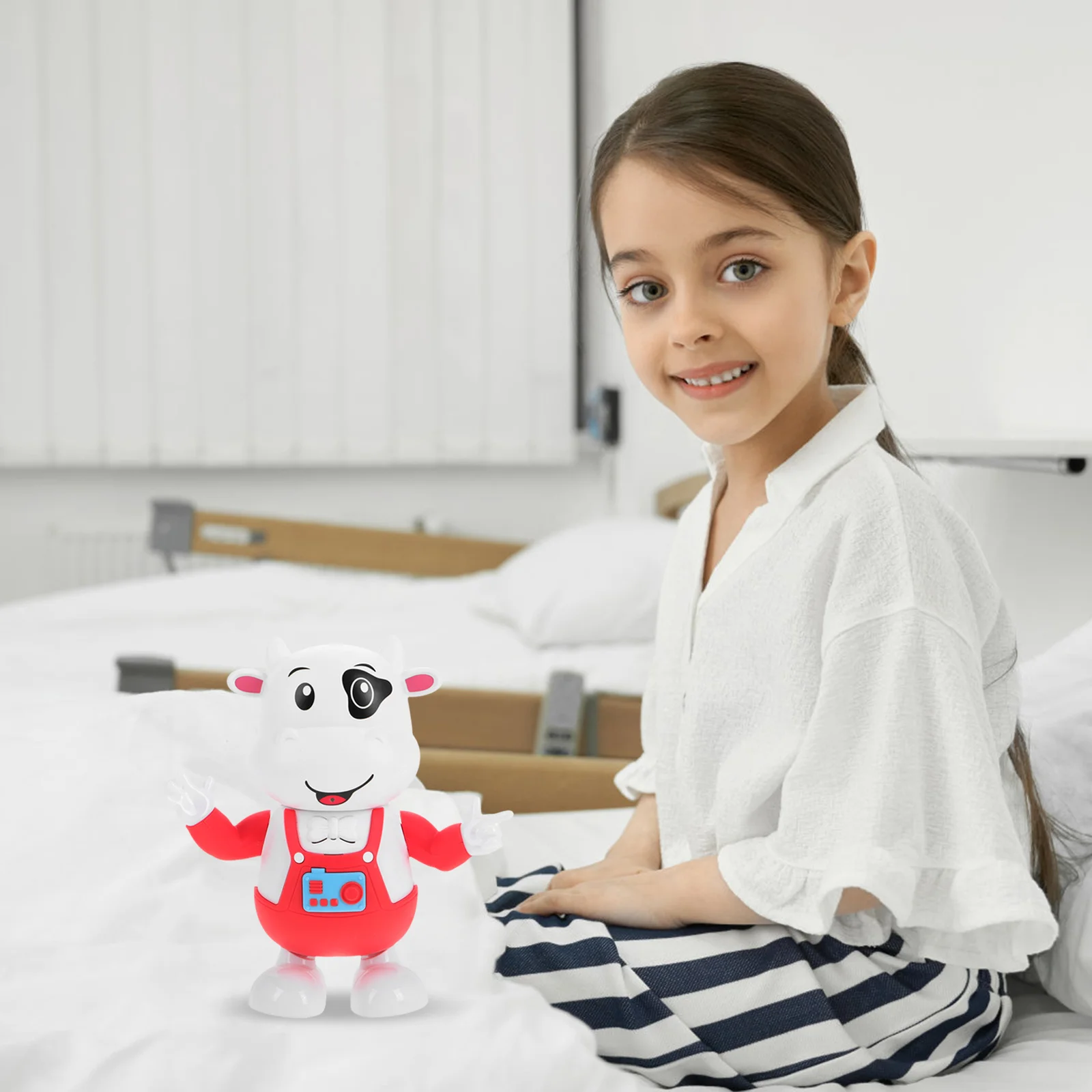 الغناء الموسيقي والرقص والمشي تضيء لعب الحيوانات الرسوم المتحركة الكهربائية التفاعلية للأطفال الصغار هدية ممتعة