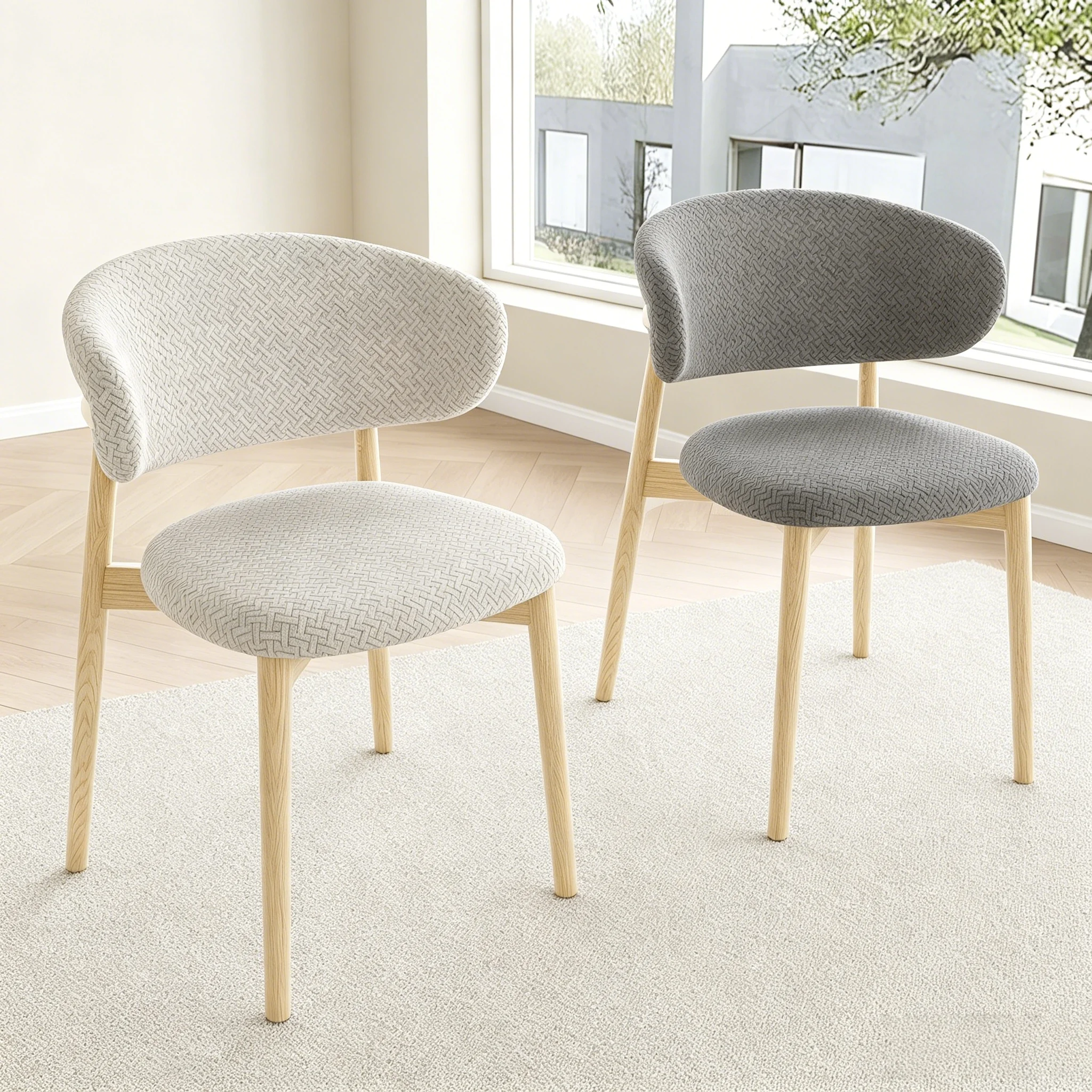 C-shaped Backrest Chair Cover Solid Color Elastic Removable Split Wood Chair Slipcovers Home Decoration Dustproof Seat Protector