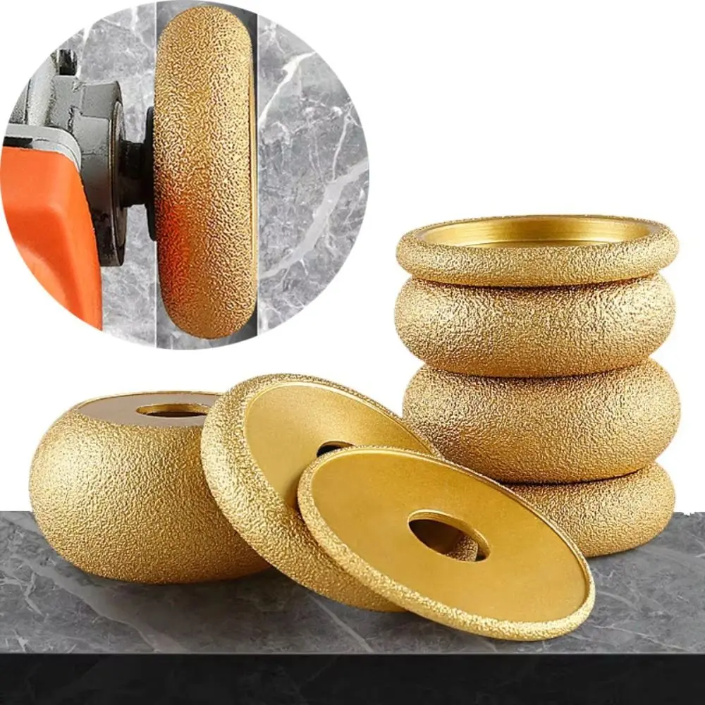 75mm Stone Edging Wheel Roman Slotted Brazed Diamond Angle Grinder Grinding Head Durable Chamfering Tool