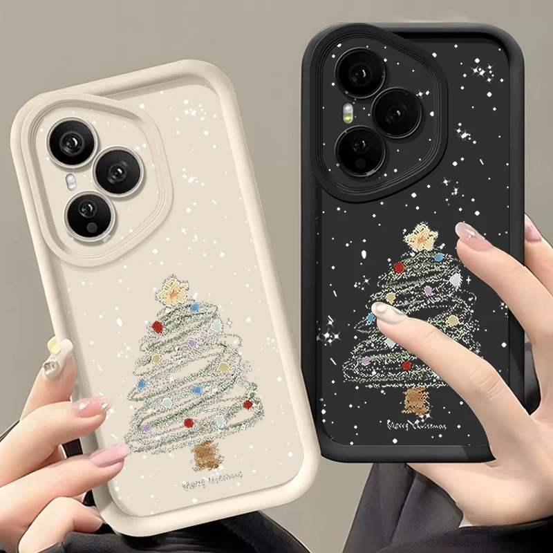 Weihnachtsbaum-Muster-Telefonhülle für Honor 400 200 Pro Magic 7 Lite X8c X9c Smart X6a X6b X6c stoßfeste weiche TPU-Silikonhülle