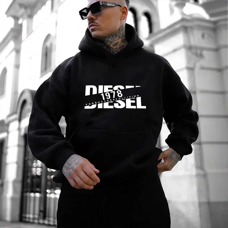 Moletom Casual Estampado Outono/Inverno 2026: Moda Clássica Y2K Harajuku Esportivo para Homens e Mulheres