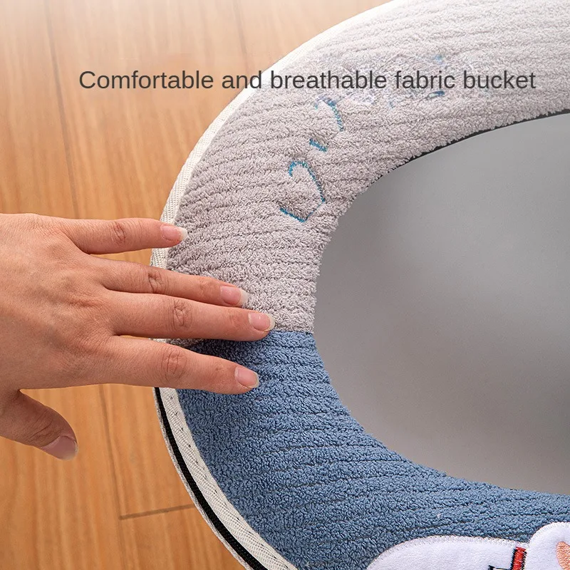 Cute Cat Toilet Seat Warm Cushion Home Four Seasons Universal soft Toilet pad Covers Winter Warmer Thickening Potty Mat WC cape