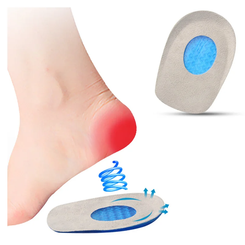 

Silicone Half Insole for Heel Spurs Pain Relieve Inserts Feet Care Protectors Plantar Fasciitis Shock Absorption Soft Cushions