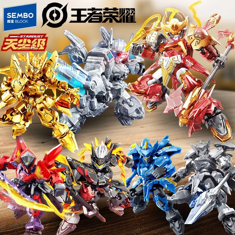 

SEMBO BLOCK Honor of Kings Building Blocks Sun Wukong Xiahou Dun Lv Bu Mech Figure Assembly Toy Collection Gift for Boys