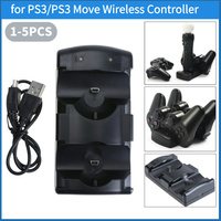 Vertical Charger Station Professional Charging Cradle Dock Station Accessories for PS3/PS3 Move Wireless Controller