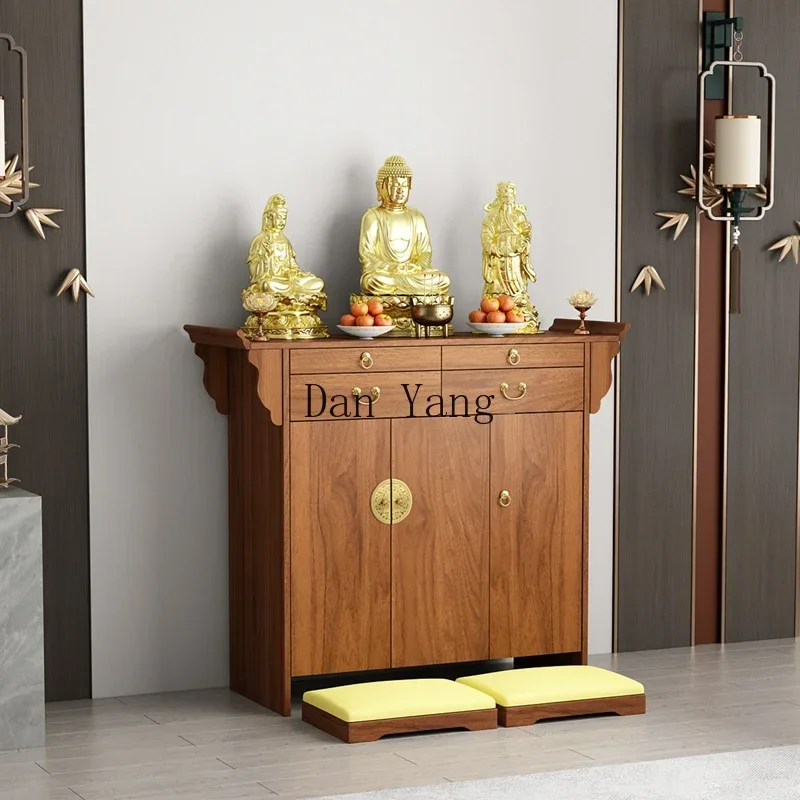 YJ Buddhist Shrine New Chinese Vertical Cabinet for Buddhist Cabinet for Shrine Household Devotion Table for Shrine Cabinet for