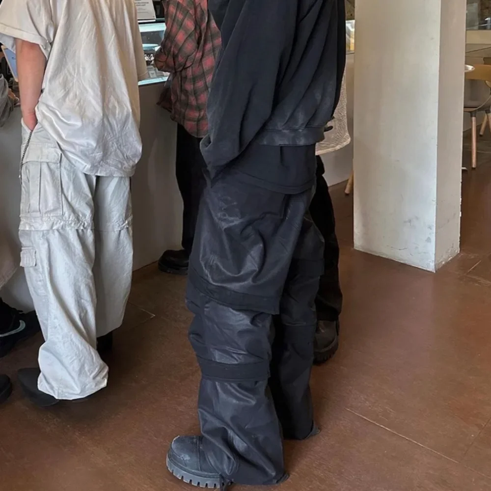 NIGO Men's Casual Straight Leg Baggy Jeans High Street Trend Wide Leg Denim Pants #NGTOP11869