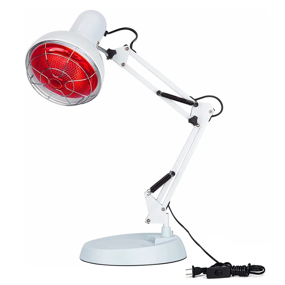 Luz infrarroja, lámpara de calor para terapia de luz infrarroja cercana de 150W con soporte para cuello, músculos, articulaciones, alivio del dolor de espalda, circulación sanguínea