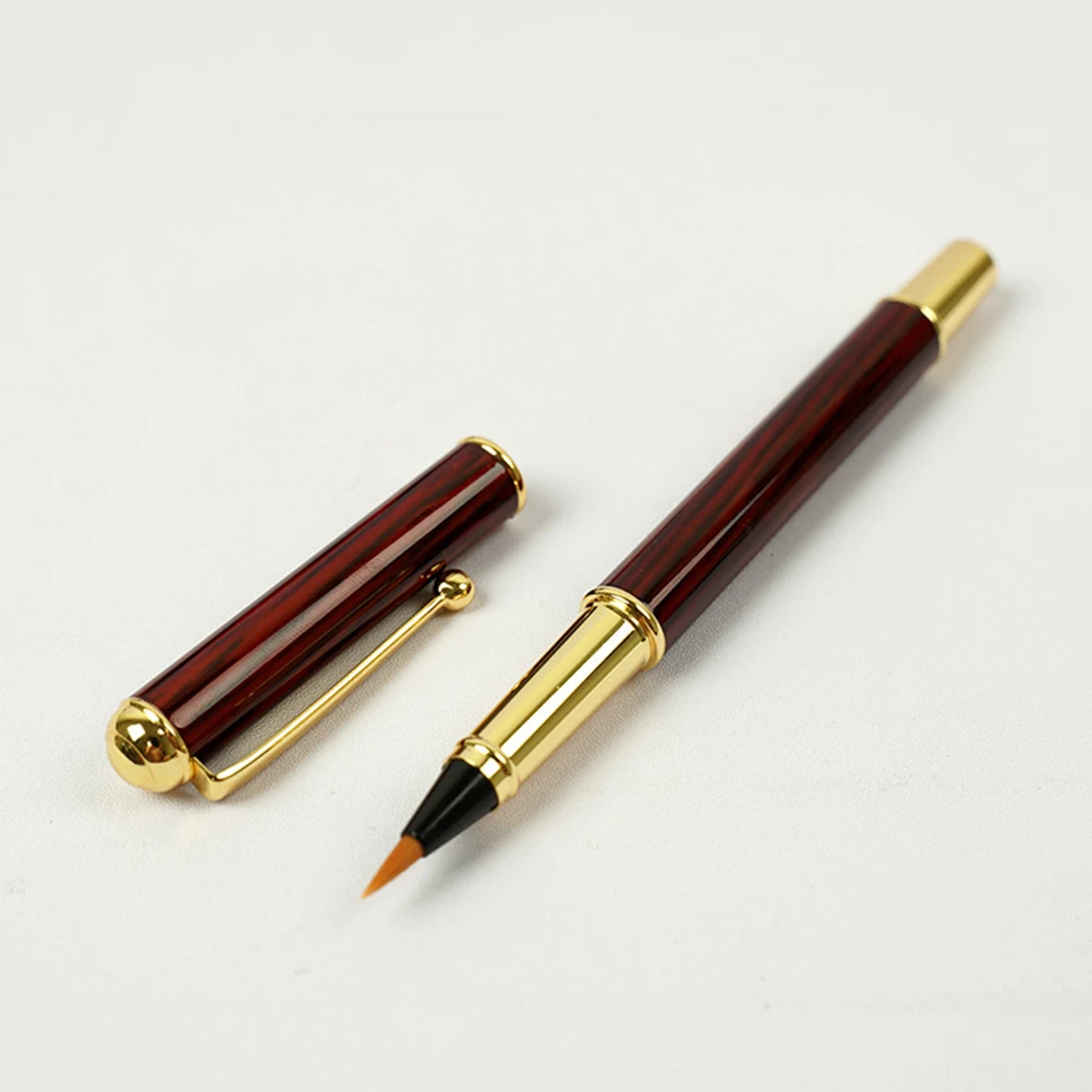 

1Pcs Paint Calligraphy Brush Pen Refillable Brush Pen Sturdy Trustworthy Round Shape Easy to Hold and Carry Paint