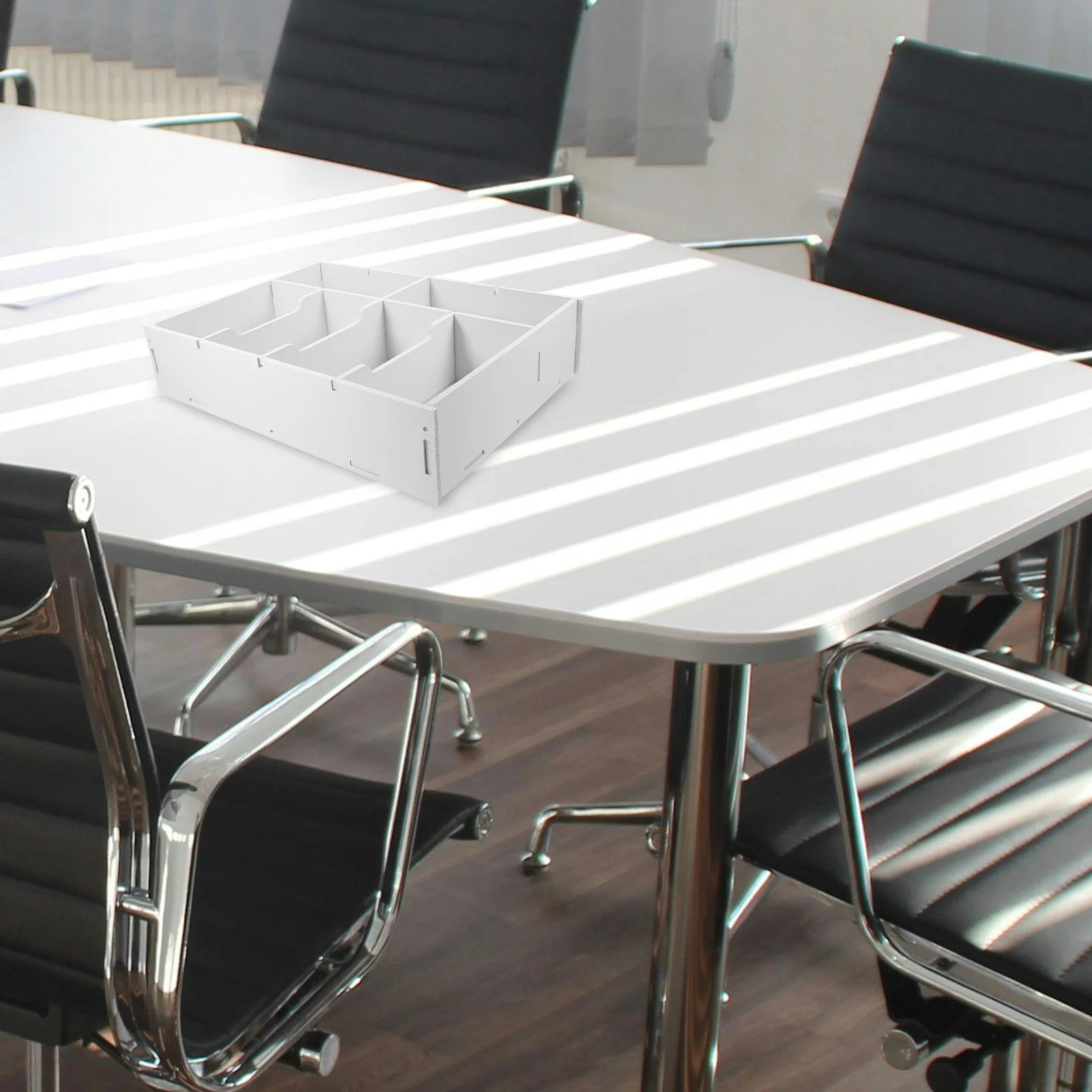 Desktop Coin Box Cash Holder Multi-Compartment Storage Tray for Bills Change Organizer Receipt Ticket Storage Case