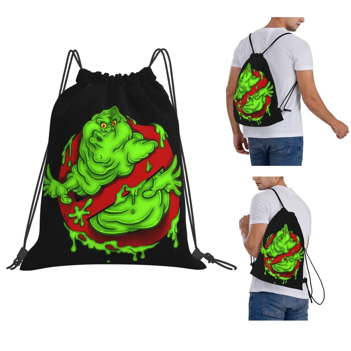 

Ghostbusters Monster Movie Ghost Busters Backpacks Casual Drawstring Bags Sports Bag Book Bags for Man Woman School