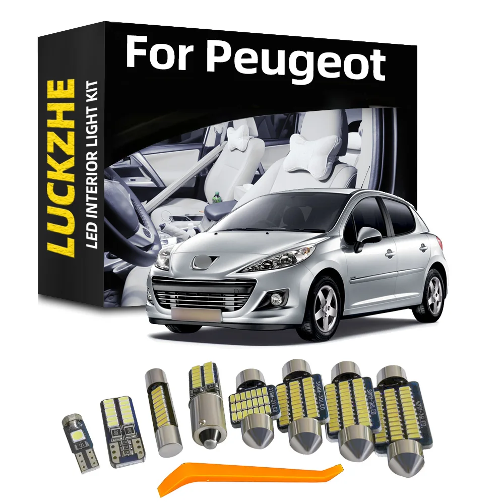 Car LED Interior Lights Canbus For Peugeot 207 307 407 106 107 108 206 308 508 206 2008 3008 4007 4008 5008 RCZ Auto Accessories