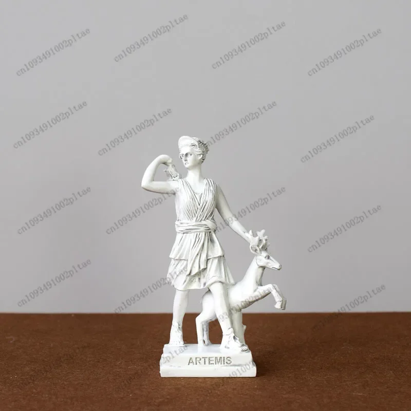 Adorno de escultura Luna griega caza Muse Artemis escultura ornamento