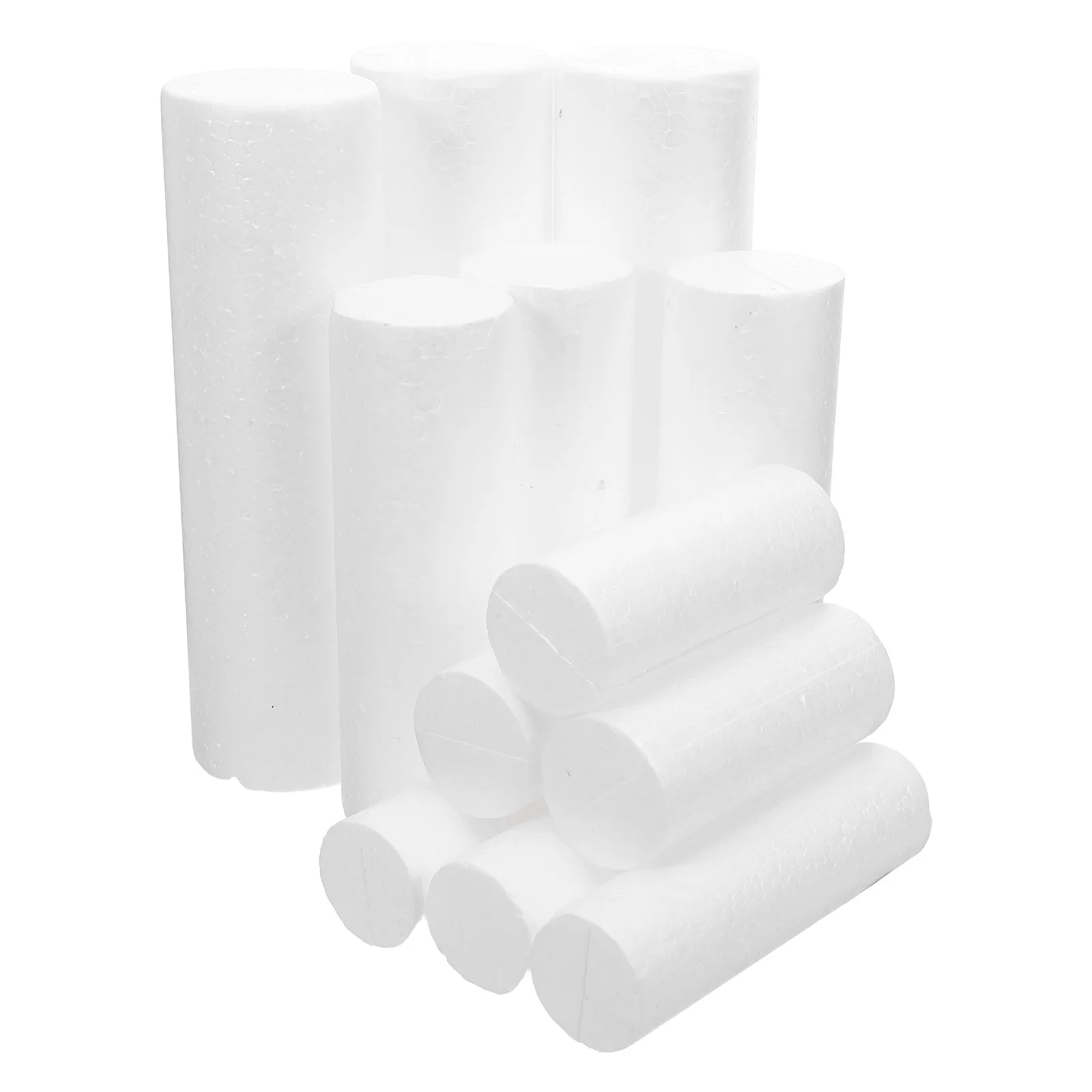 

12Pcs Christmas Foam Cylinders White Craft Foam Tubes DIY Flower Arrangements Decor Modeling Supplies Christmas Craft Rods