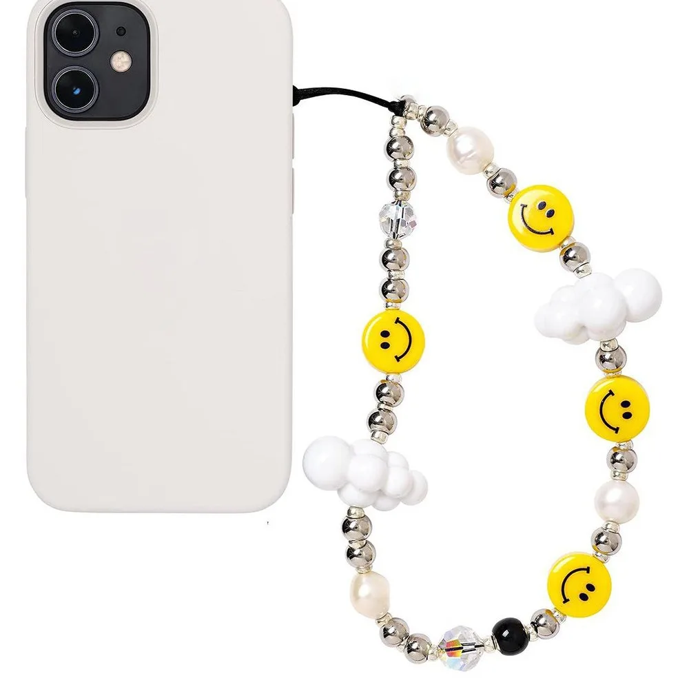 Porte-clés de cosplay de la série télévisée Faye, porte-clés de téléphone en résine, clé de nuage blanc, pendentif visage souriant, accessoires de sac, accessoire