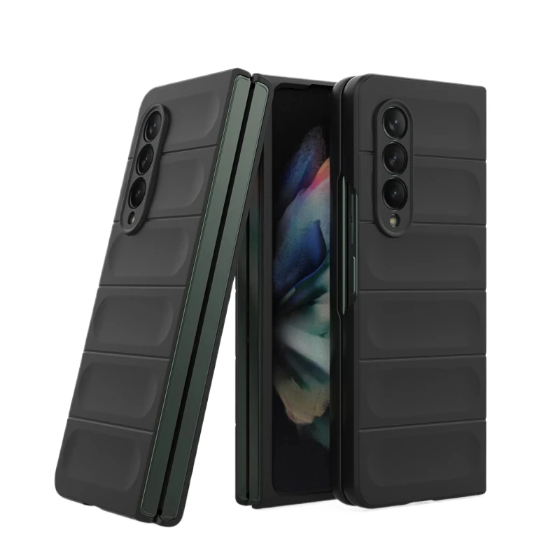 For Samsung Galaxy Z Fold3 4 5 5g Back Cover Phone Case Soft Liquid Silicone Anti-fall Shockproof Armor Protect Funda Coque