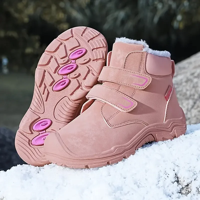 

Kids Warm Snow Boots, Non-Slip Outdoor Waterproof Running Winter Shoes For Boys Girls