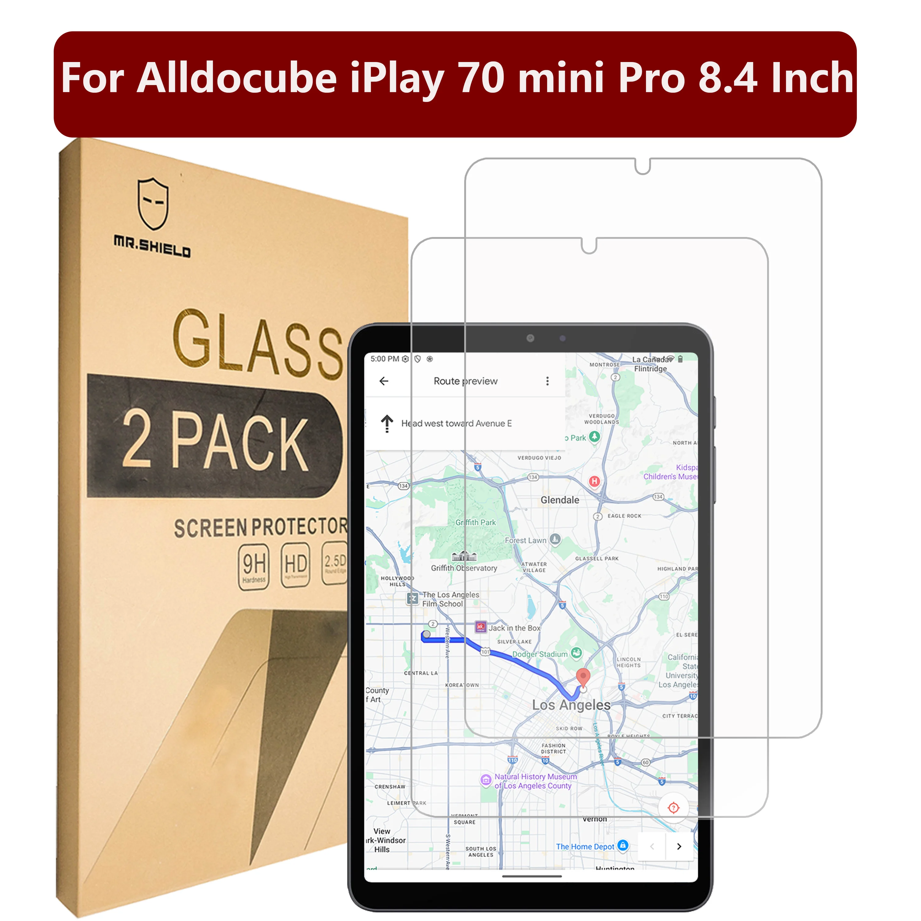 

Защитная пленка Mr.Shield, совместимая с Alldocube iPlay 70 mini Pro 8,4 дюйма [закаленное стекло] [2-PACK] [твердость 9H]